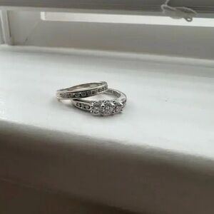 Past Present Future Engagement Ring and Wedding Band from Zales